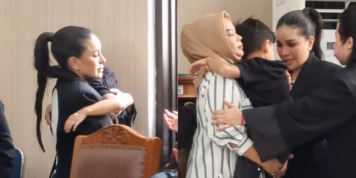 Momen Haru Nikita Mirzani Peluk Anak Bungsu di Ruang Sidang, Tangisnya Pecah