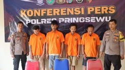 Polres Pringsewu Tangkap Empat Pelaku Pencurian, Amankan Barang Bukti Jutaan Rupiah