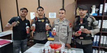 Puluhan Kaleng Bir Disita Polisi di THM Bukit Durian Sofifi Maluku Utara
